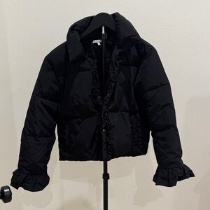 Veveret ruffle Puffer Jacket